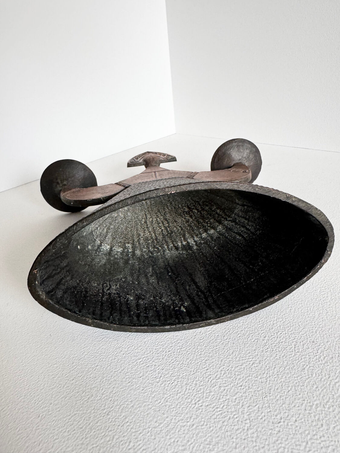 Vintage Modernist Bjorn Wiinblad Style Copper Figural Lady Dress Candl