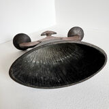 Vintage Modernist Bjorn Wiinblad Style Copper Figural Lady Dress Candl