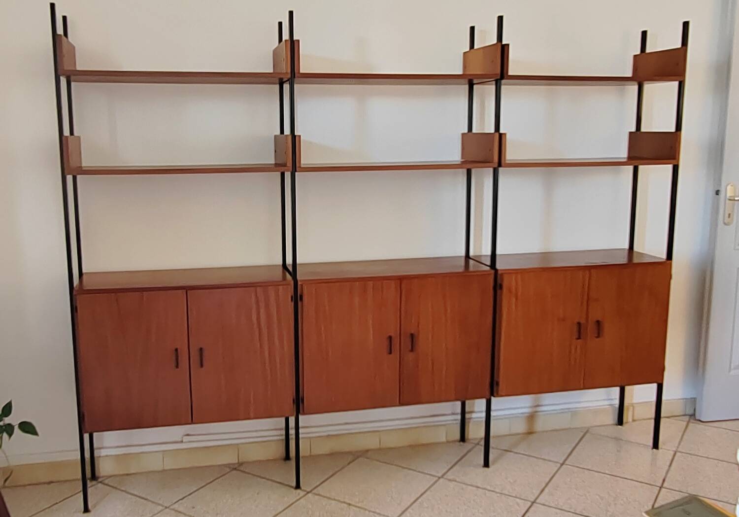 vintage Scandinavian teak bookcase