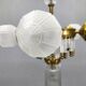 Czech Art Deco Brass and Glass Chandelier, 1950s