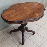 Napoleon III violin table in burr walnut
