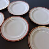 Set of porcelain plates from Chastagner et Cie in good condition.