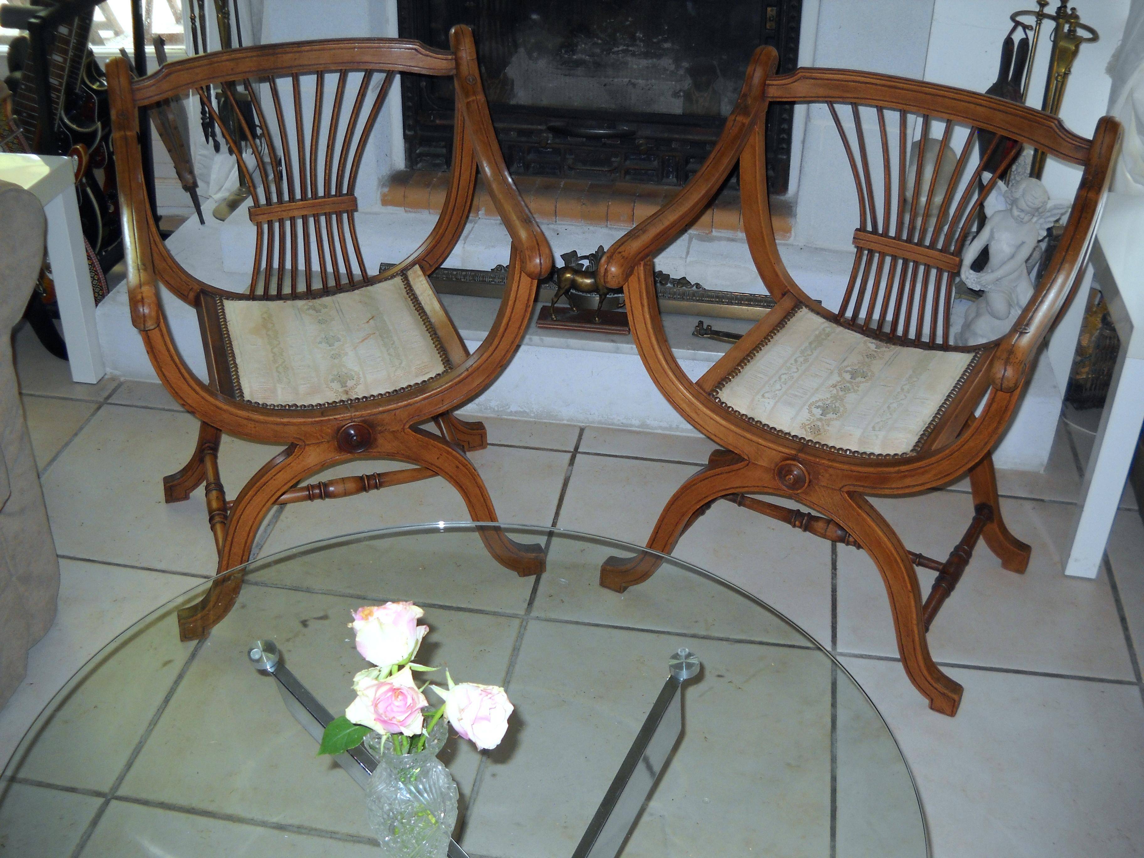 Pair of Dagobert armchairs