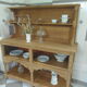 Furniture of trade, vintage service the bottom in oak the top in walnut.
