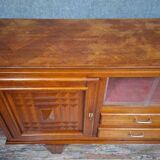Low buffet in carved oak, Art Deco style, circa 1930.