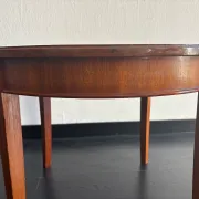 Vintage 1950 Hainke Germany round wooden coffee table - 61 cm