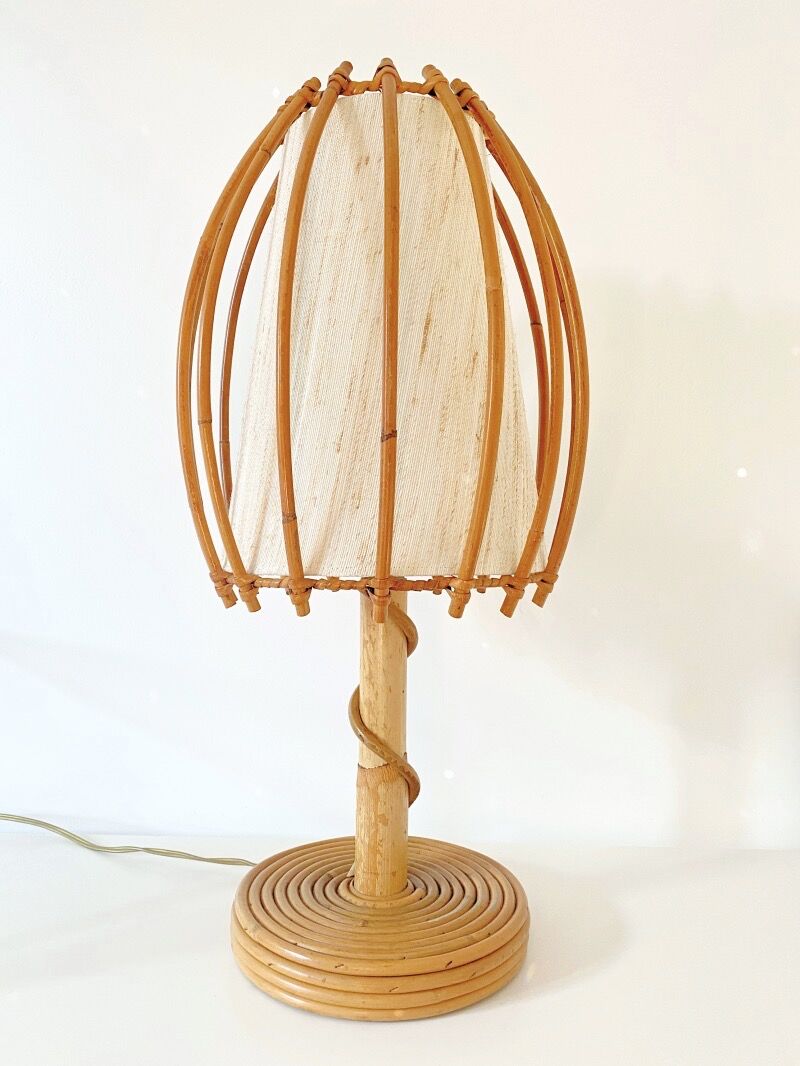 Louis Sognot rattan lamp