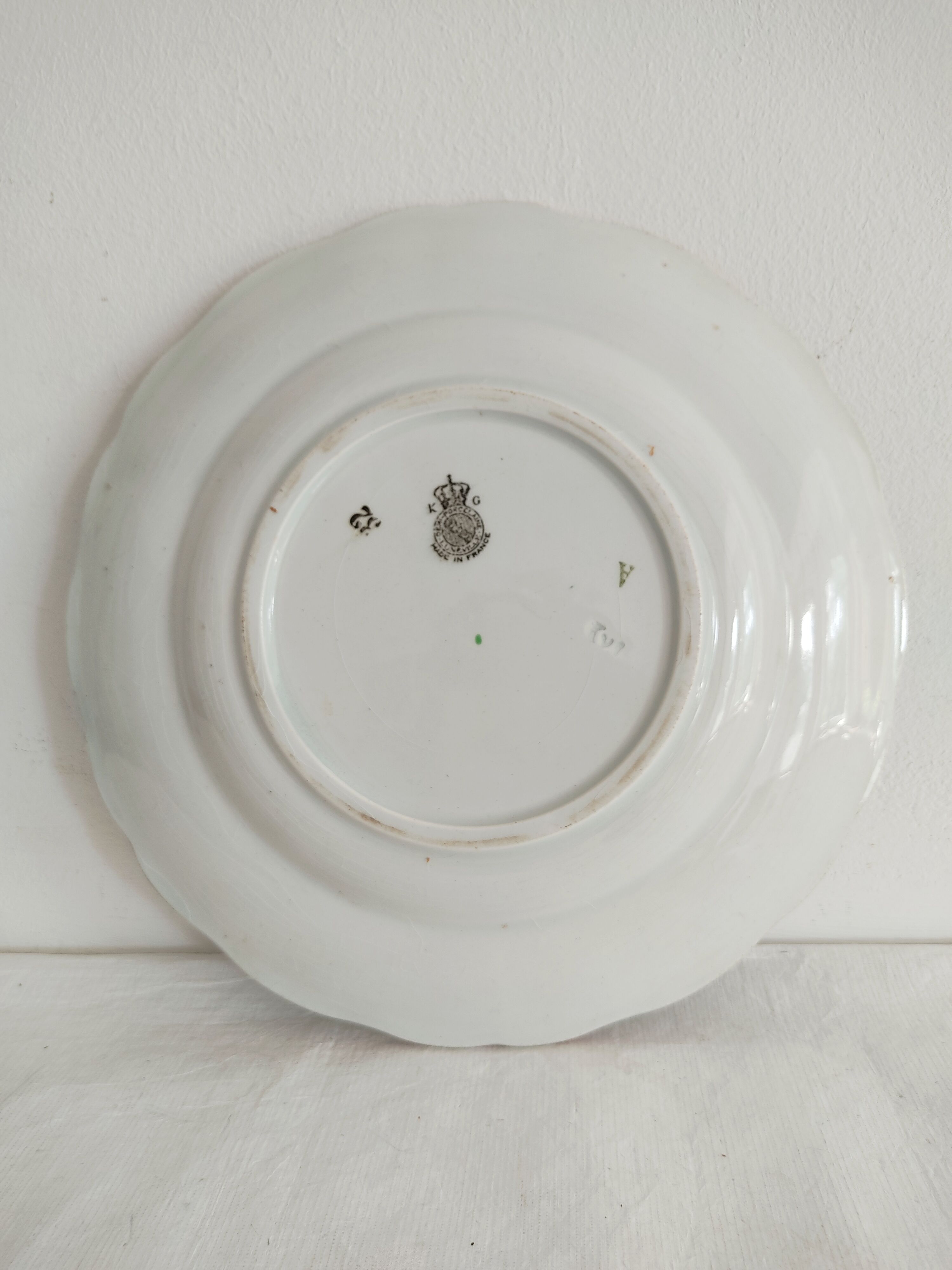 Plate Lunéville hand painted flowers