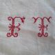 4 old monogrammed napkins