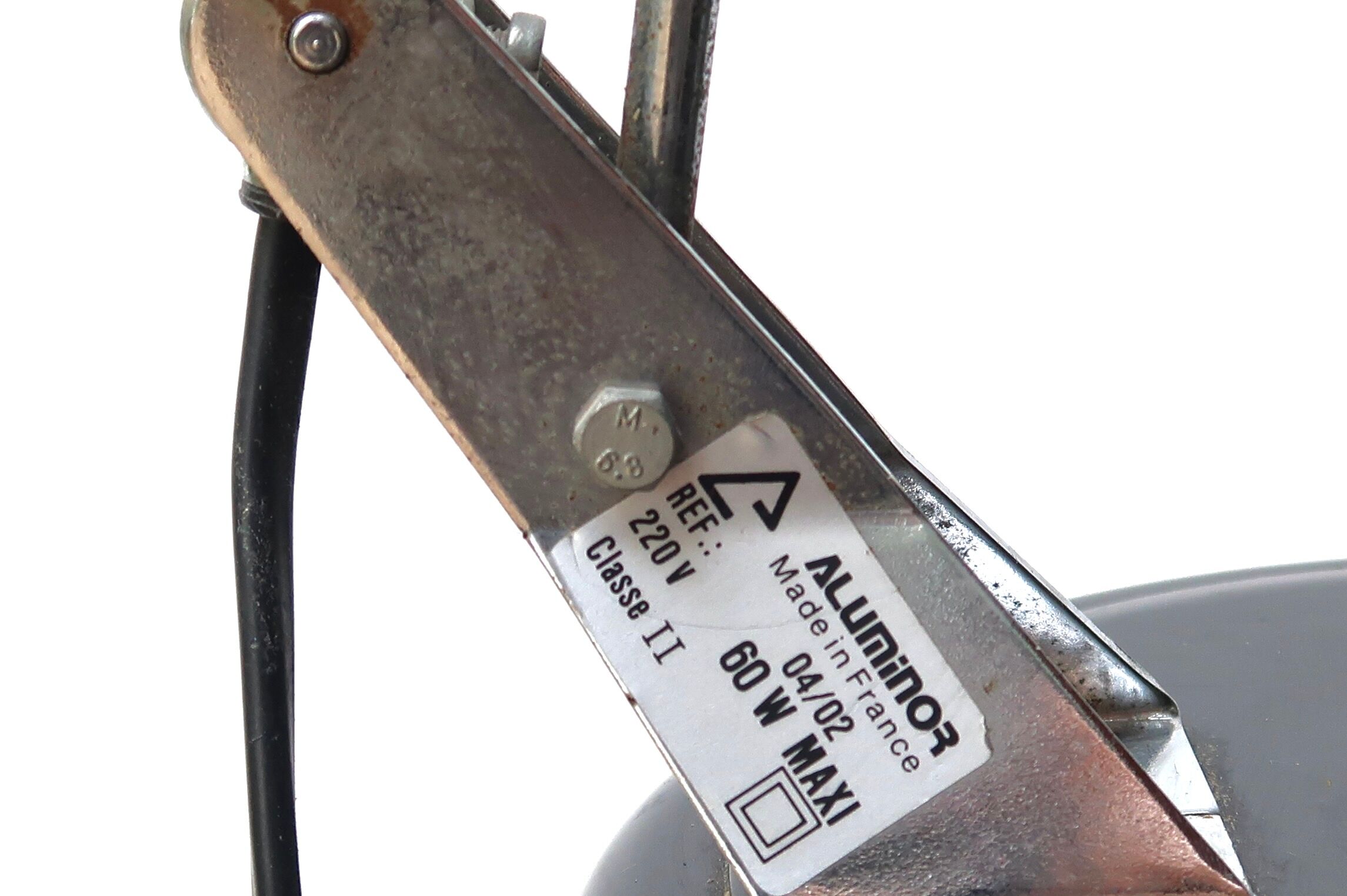 Black articulated desk lamp Aluminor, 60s