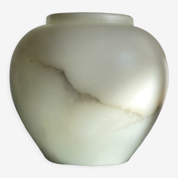Vase forme boule en marbre design années 70