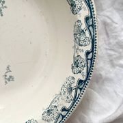Round, hollow ironstone dish "Milan" Creil and Montereau