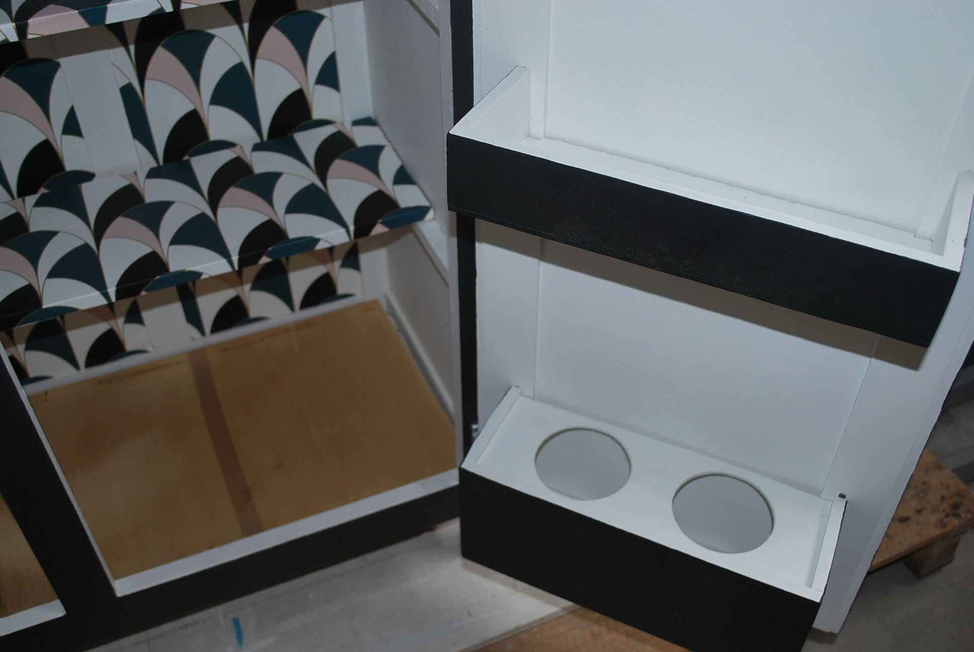 Renovated black parisian wardrobe