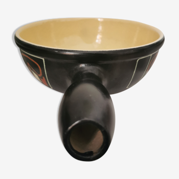 Black ceramic dish 1950