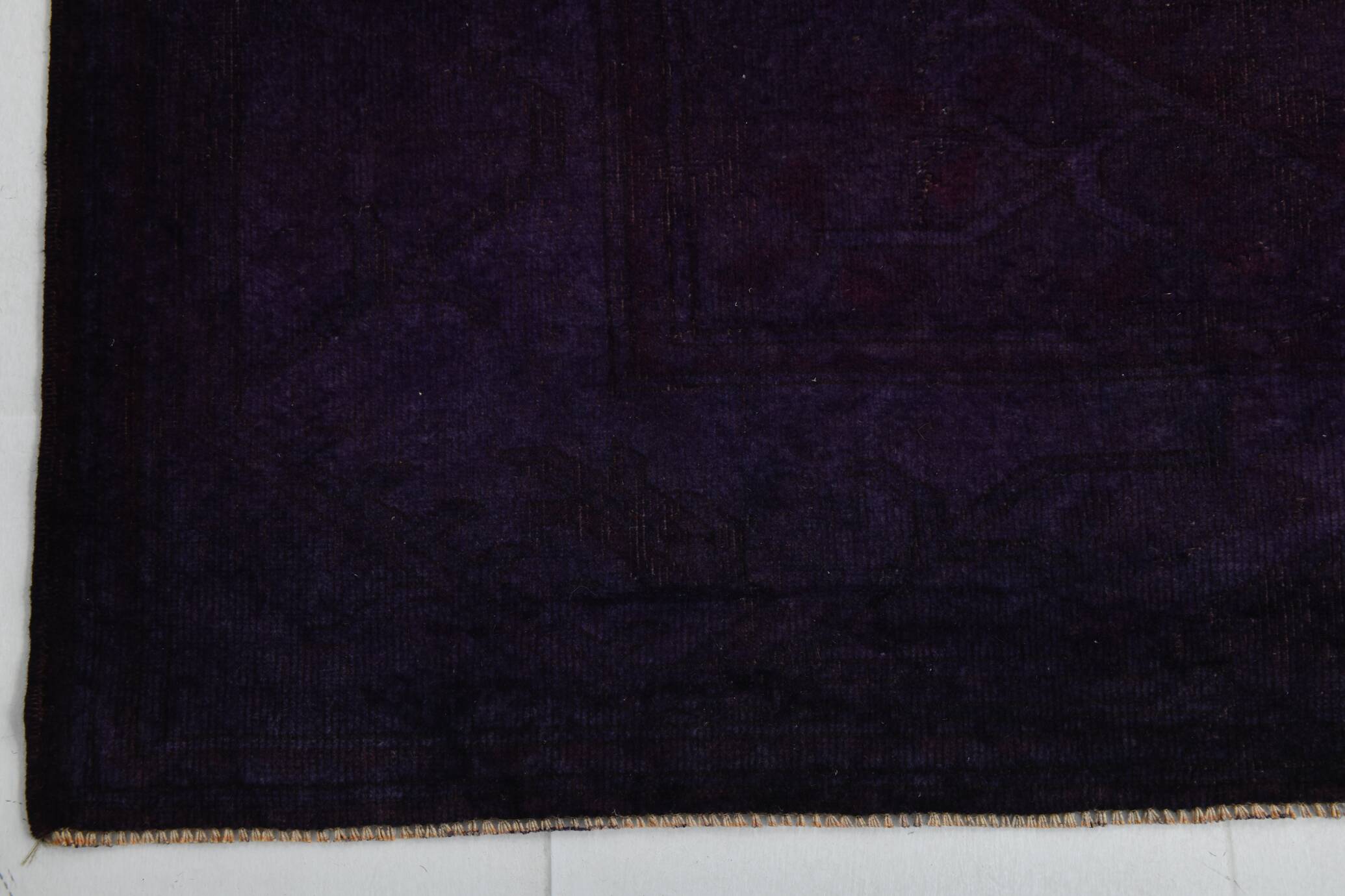 7x10 Dark Purple Turkish Vintage Rug, 215x292 Cm