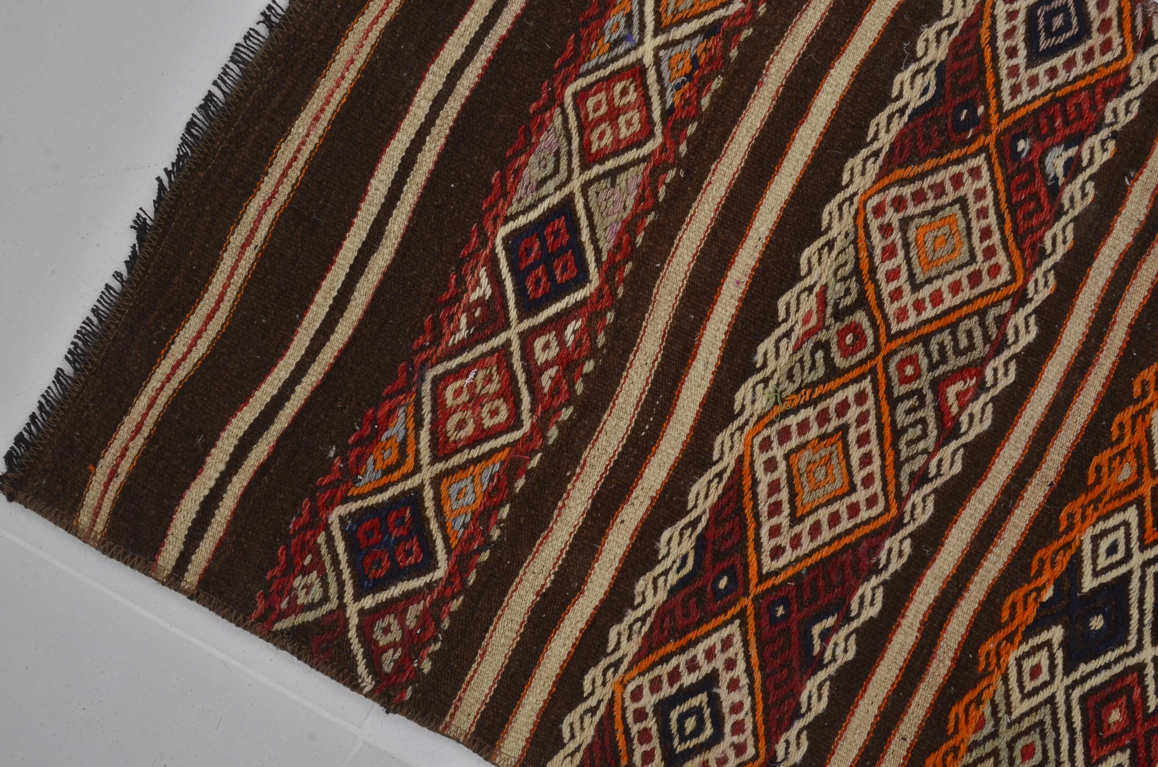 Vintage Anatolian Decorative Kilim