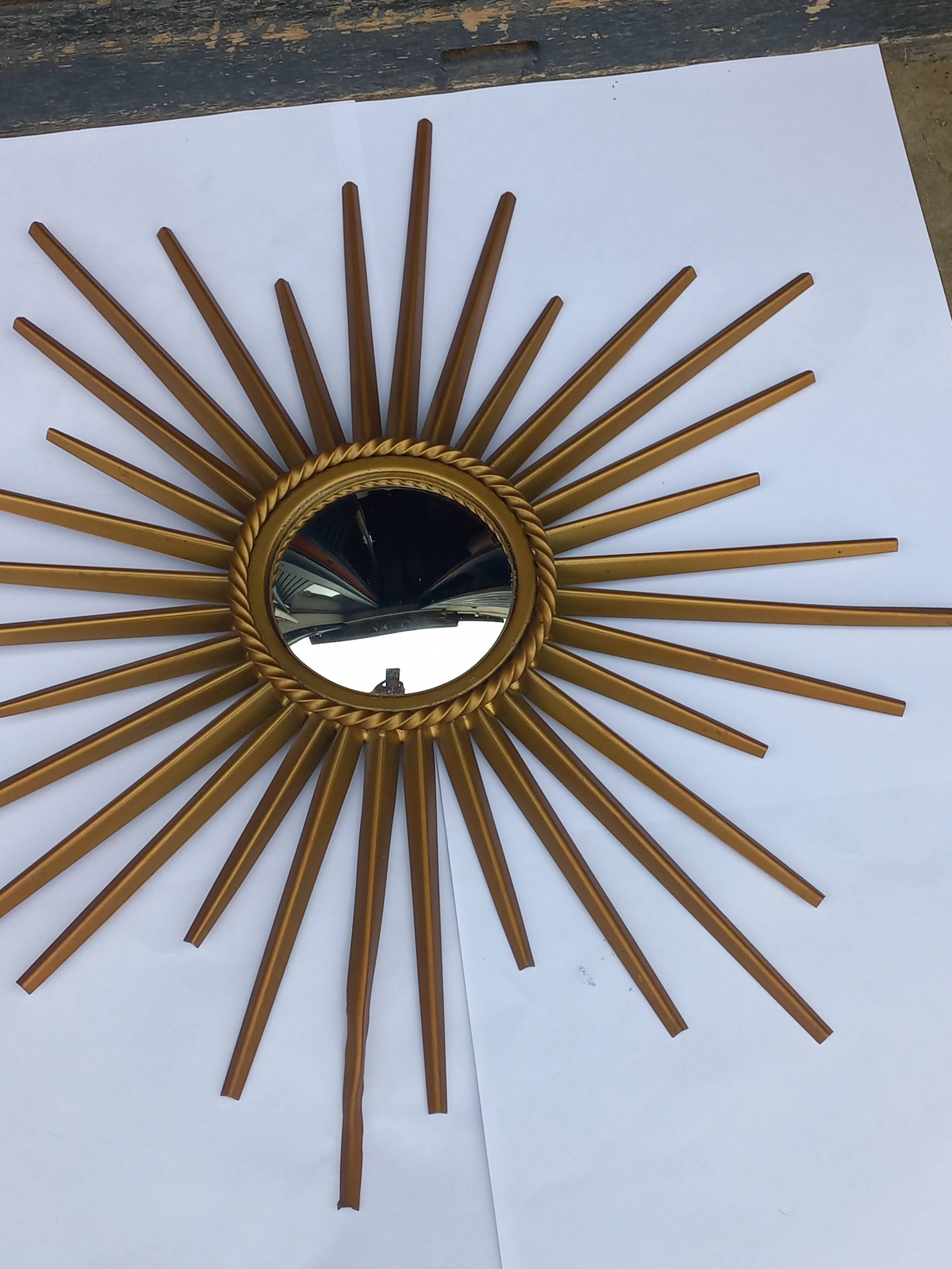 Miroir soleil sorcière bombé Chaty Vallauris