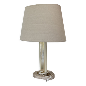Lampe pied travertin