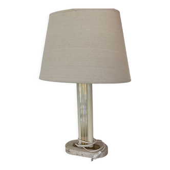 80' travertine foot lamp