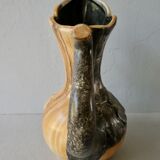 Ceramic pitcher imitation wood, Cerart, 70s