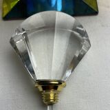 Empty art deco perfume bottle in amber crystal