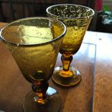 Set of two Biot glasses, standing
