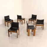 Set of 6 "Monk" Chairs by Afra & Tobia Scarpa for Molteni 70's