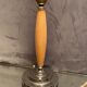 Wooden lamp foot on chromed metal frame design 1930-1950