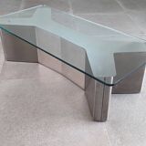 Table Ypsilon en acier inoxydable, années 1970