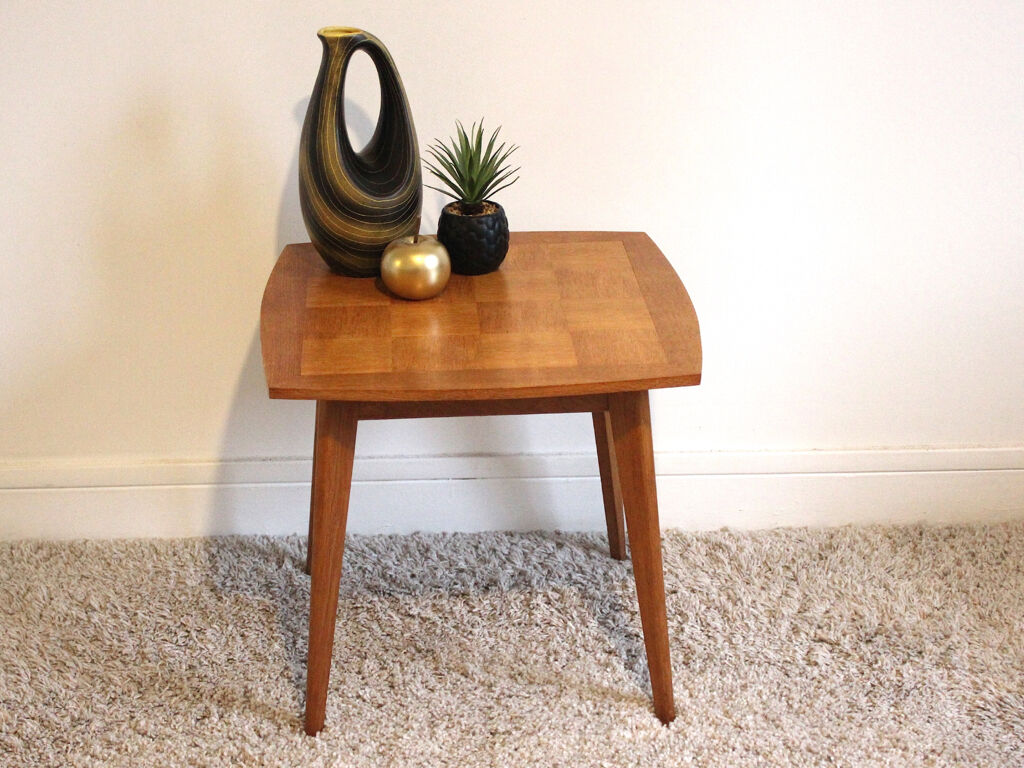 Scandinavian-style vintage wooden coffee table