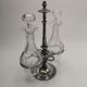 Christofle oil and vinegar server in crystal and silver metal