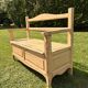 Banc coffre en bois ancien