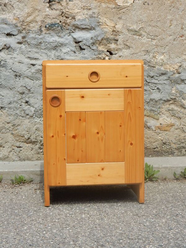 Splendide petit buffet / confiturier en pin Charlotte Perriand