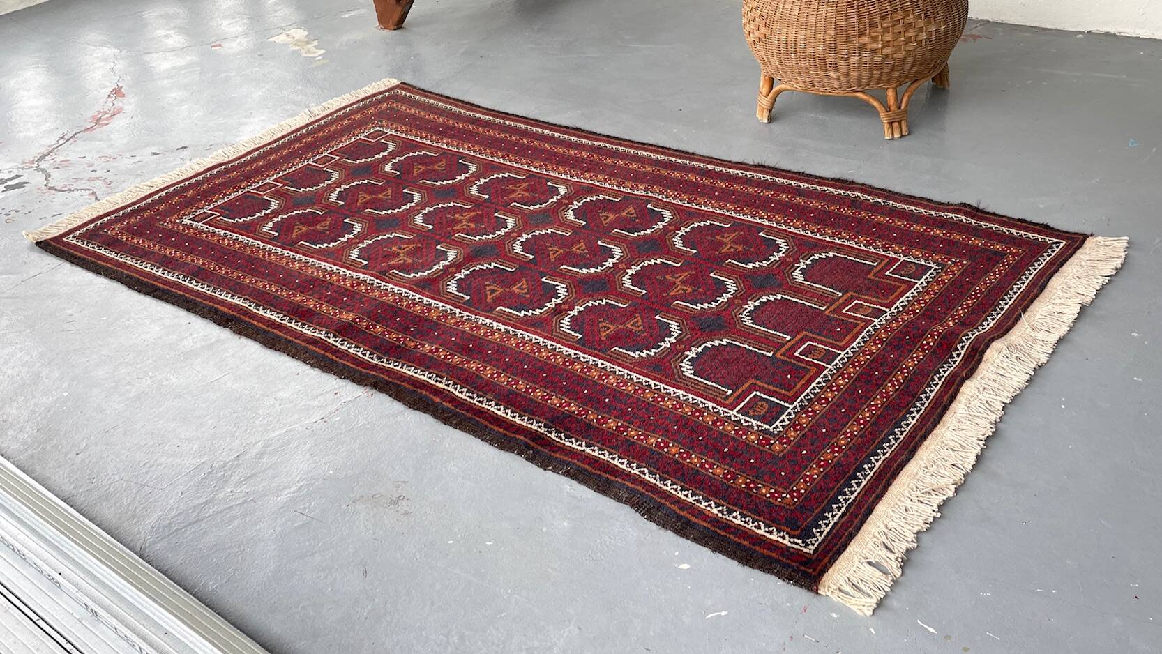 Artisanal orient rug pure vintage wool - 102cm x 204cm