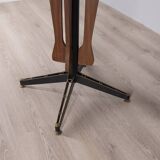 Vintage wooden round table from 1960s designed by Carlo Ratti for Lissoni