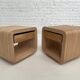 Pair of rattan bedside tables
