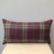Rectangular cushion tartan fabric