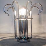 Lampe moderniste Space age en métal chromé, années 60-70