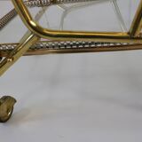 Elegant food trolley - brass - vintage.