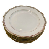 Antique dessert plates, 7 pieces, in real porcelain