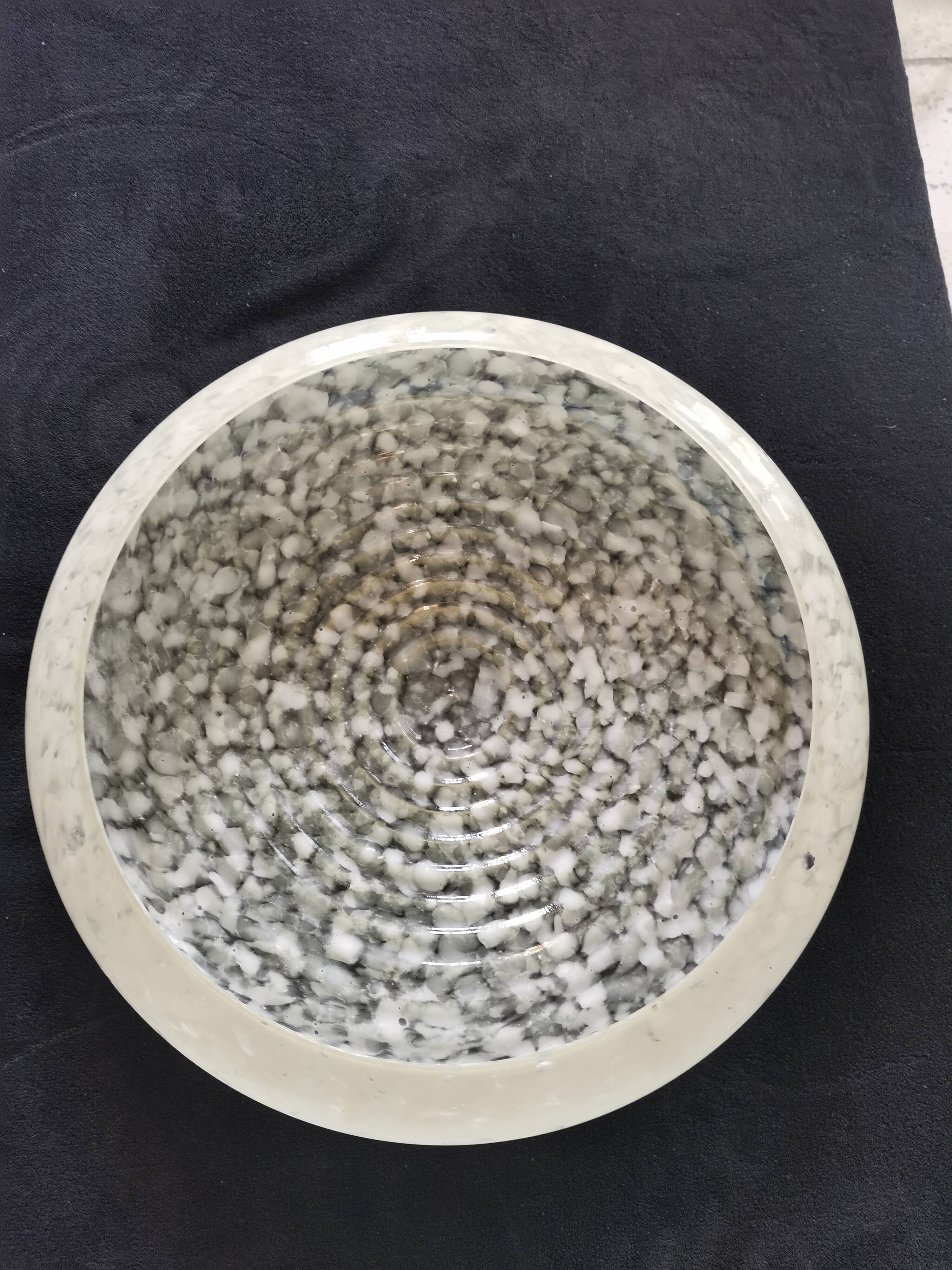 globe verre de clichy blanx pour lustre art déco