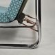 Set of 2 Italian chairs in chrome frame and completely reupholstered