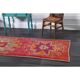 Vintage Turkish Hand-Knotted Wool Cotton Red Runner Rug 88x299