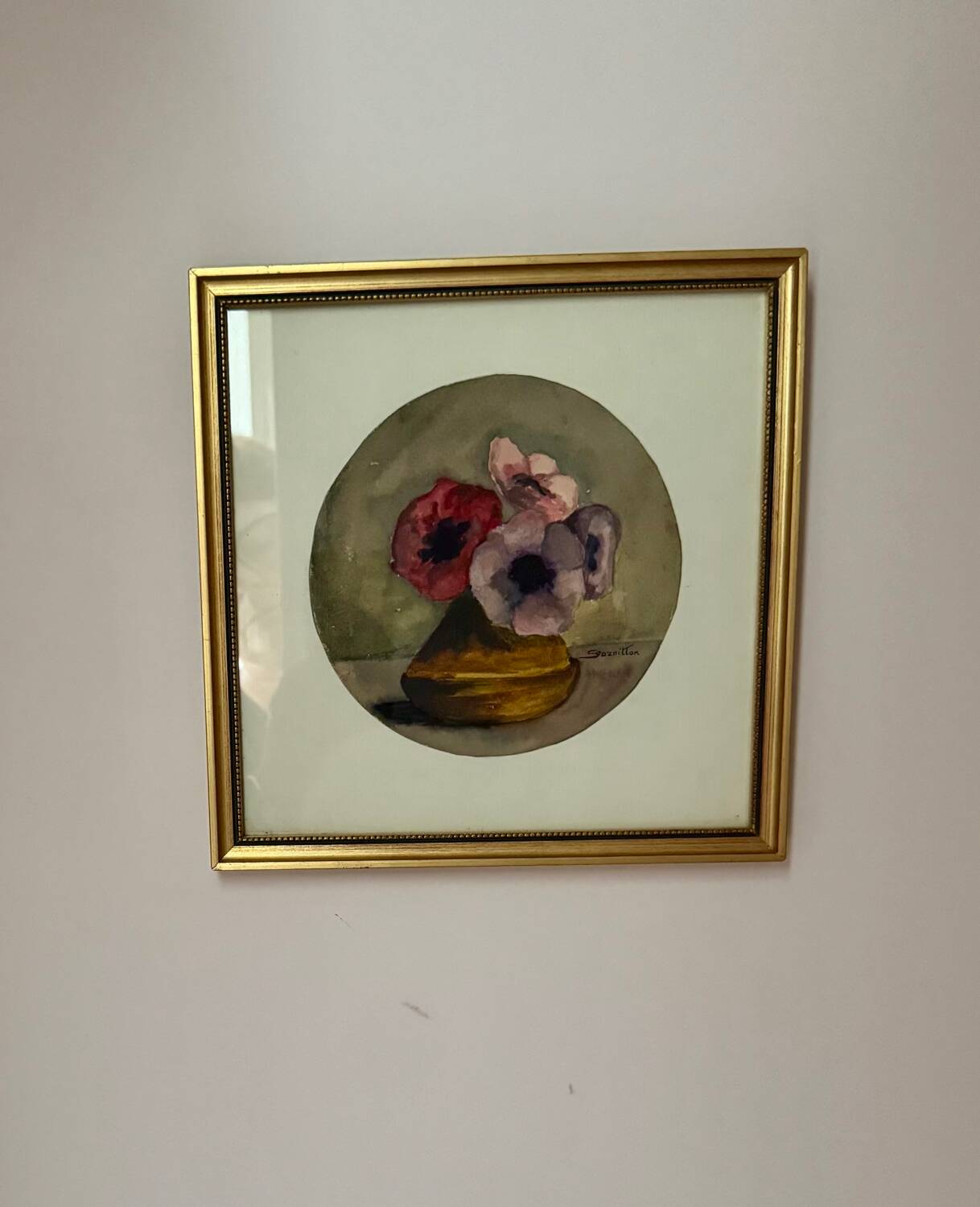 Still life with Nasturtiums signed Cornillon 20th century