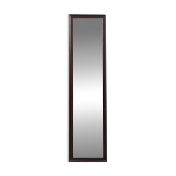 Belgian Art Deco Wooden Mirror with Aged Glass, ca. 1930