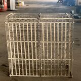 Old wine locker, metal bottle storage