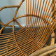 Pair of rattan shell armchairs 60s