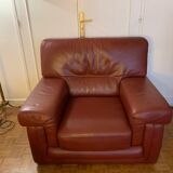 Pair of leather armchairs