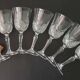 12 large cut crystal wine glasses