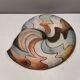 Large handmade decorated ceramic dish. Ruth Grønne Denmark 2001